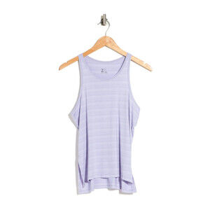Z By Zella Sakara Performance Tank Top In Light Purple Cosmic Stripe Size M